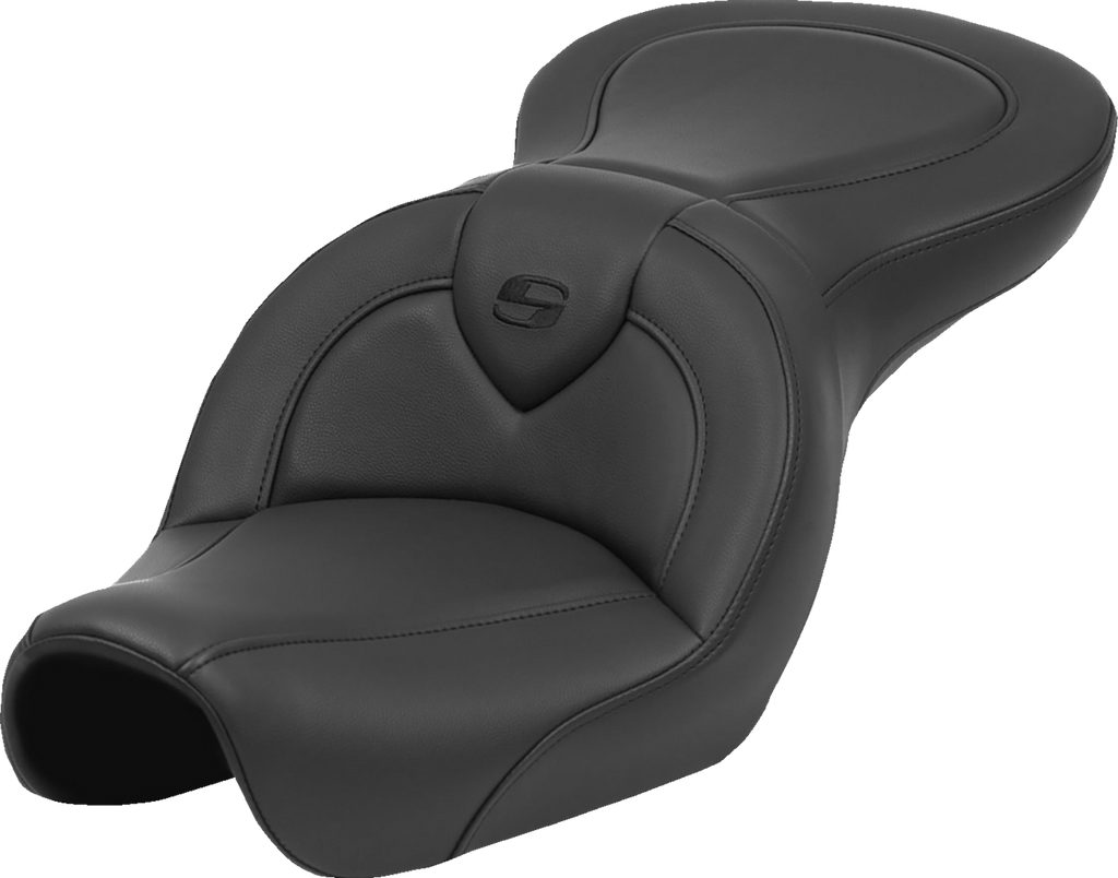 SADDLEMEN Roadsofa* Seat - Black Stitch - without Backrest - FXD '04-'05 804-04-187