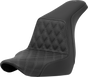 SADDLEMEN Step-Up Seat - Front Lattice Stitch - Gray Stitch - FXLR/FLSB '18-'21 818-29-17202 - Team Dream Rides