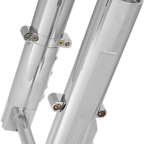 PERFORMANCE MACHINE (PM) Fork Leg Kit - Chrome - Lower - Single Disc - '14-'20 FL 0208-2099-CH - Team Dream Rides