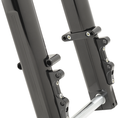 PERFORMANCE MACHINE (PM) Fork Leg Kit - Black - Lower - Dual Disc - '14-'20 FL 0208-2096-B - Team Dream Rides