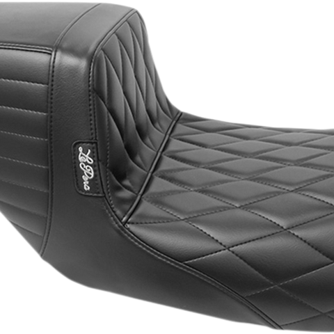 LE PERA Kickflip Daddy Long Legs Seat - Diamond Black for FL '08-'25 (Part Number: LK-597DLDM)