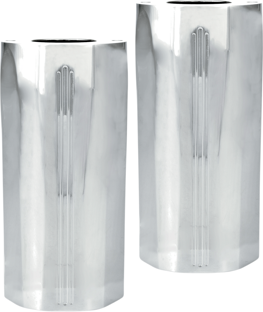 PERFORMANCE MACHINE (PM) Fork Slider Covers - Chrome - Tech 0208-2102-CH - Team Dream Rides