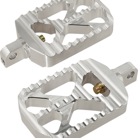 JOKER MACHINE Bear Claw Footpegs - Silver - Part Number 08-646-1 for Harley-Davidson - Team Dream Rides