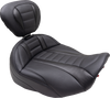 MUSTANG Deluxe Touring Solo Seat - Black Stitch - FLT/FLH '23-'24 89401