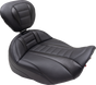 MUSTANG Deluxe Touring Solo Seat - Black Stitch - FLT/FLH '23-'24 89401 - Team Dream Rides