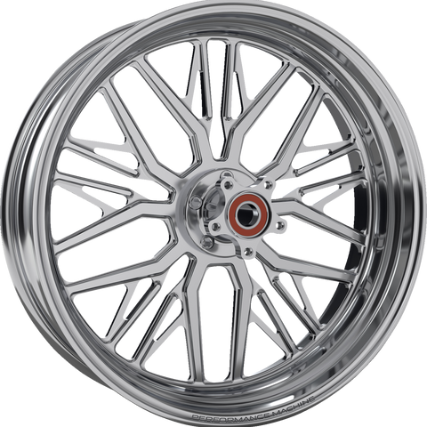 Performance Machine Nivis Rear Wheel with Single Disc and ABS - 18x5.5 - Black/Contrast Cut Platinum - Part #1269-7814R-NVSAP-BMP