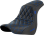 SADDLEMEN Pro Series SDC Performance Seat - without Backrest - Blue Stitch - FL/FX '18-'20 SC81829BLU - Team Dream Rides