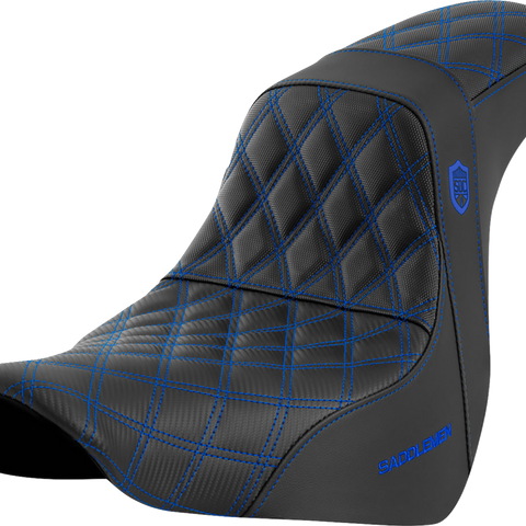 SADDLEMEN Pro Series SDC Performance Seat - without Backrest - Blue Stitch - FL/FX '18-'20 SC81829BLU - Team Dream Rides
