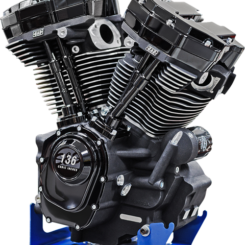 S&S Cycle MK136 Black Edition Engine for M8 Touring – 49 State Oil Cooled Performance Upgrade