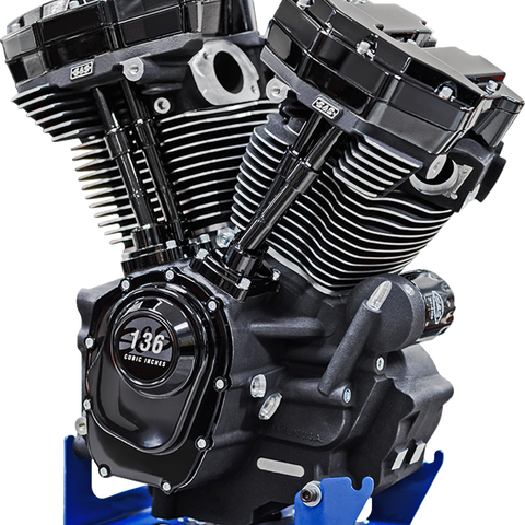 S&S Cycle MK136 Black Edition Engine with 550G Gear Drive for M8 Touring - Race Only, Oil Cooled