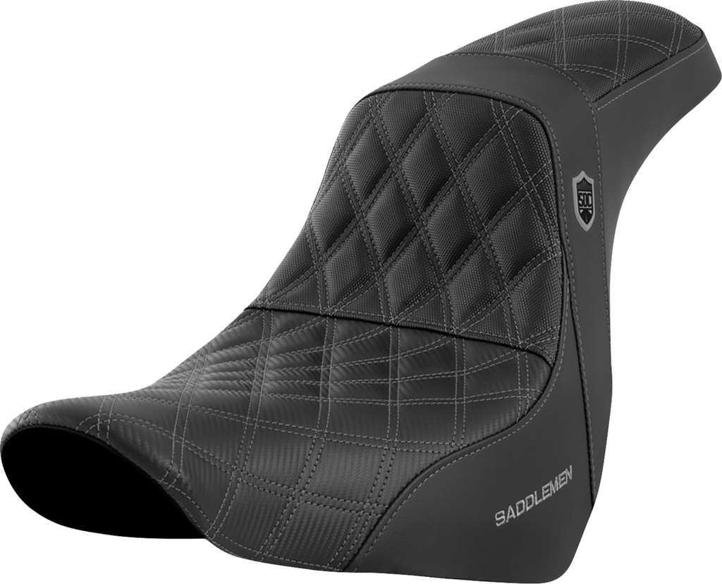 SADDLEMEN Pro Series SDC Performance Seat - without Backrest - Gray Stitch - FL/FX '18-'20 SC81829GRE - Team Dream Rides