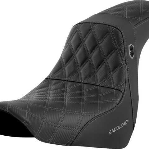 SADDLEMEN Pro Series SDC Performance Seat - without Backrest - Gray Stitch - FL/FX '18-'20 SC81829GRE - Team Dream Rides