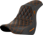 SADDLEMEN Pro Series SDC Performance Seat - without Backrest - Orange Stitch - FL/FX '18-'20 SC81829ORA - Team Dream Rides
