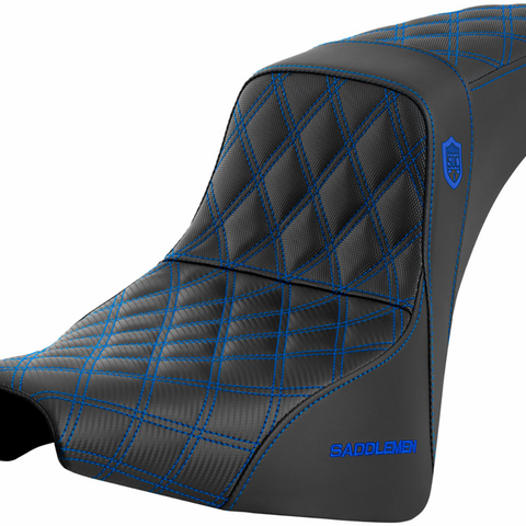 SADDLEMEN Pro Series SDC Performance Seat - without Backrest - Blue Stitch - FXBB/FXST '18-'23 SC81830BLU - Team Dream Rides