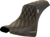 SADDLEMEN Pro Series SDC Performance Seat - without Backrest - Gold Stitch - FXBB/FXST '18-'23 SC81830GOL