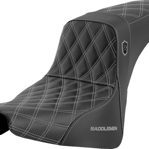 SADDLEMEN Pro Series SDC Performance Seat - without Backrest - Silver Stitch - FXBB/FXST '18-'23 SC81830SIL - Team Dream Rides