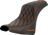 SADDLEMEN Pro Series SDC Performance Seat - without Backrest - Orange Stitch - FXBB/FXST '18-'23 SC81830ORA