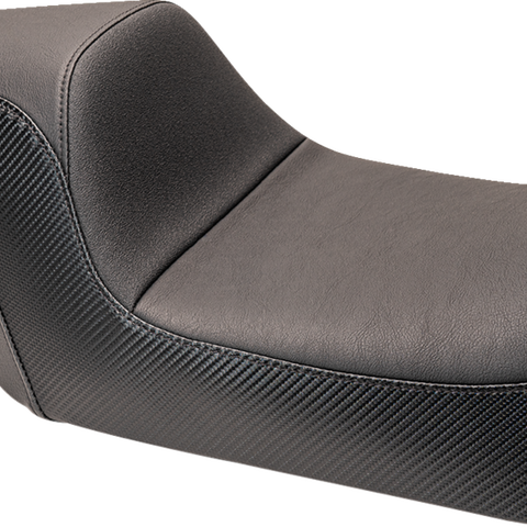SLYFOX Slyfox Seat - Gray Logo - Smooth Vinyl - Carbon Fiber - FL '08-'23 0801-1615 - Team Dream Rides