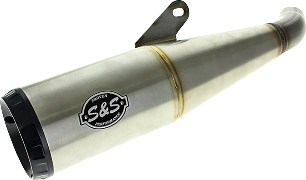 S&S CYCLE Grand National Slip-On Muffler - Brushed Stainless Steel 550-1114 - Team Dream Rides