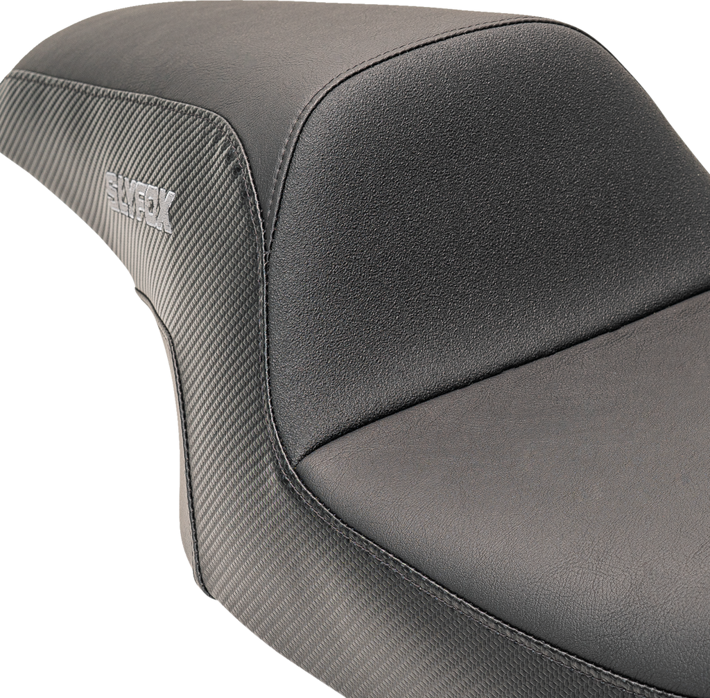 SLYFOX Slyfox Seat - Gray Logo - Smooth Vinyl - Carbon Fiber - FL '08-'23 0801-1615 - Team Dream Rides