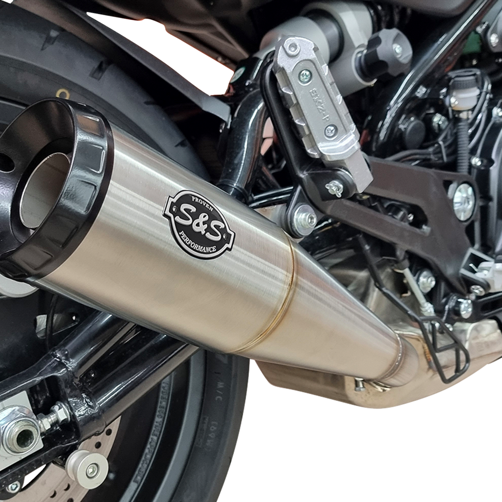 S&S CYCLE Grand National Slip-On Muffler - Brushed Stainless Steel 550-1114 - Team Dream Rides