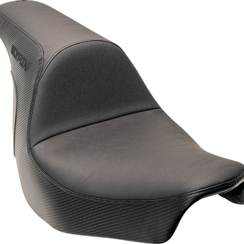 SLYFOX Slyfox Seat - Black Logo - Smooth Vinyl - Carbon Fiber - FL '18-'24 0802-1589 - Team Dream Rides