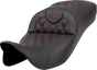 SADDLEMEN Extended Reach Roadsofa* Seat - Lattice Stitch - Burgundy Stitch - without Backrest - FL '08-'23 A808-07B-184BUR - Team Dream Rides