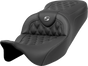 SADDLEMEN Roadsofa* Seat - Lattice Stitch - Dark Gray Stitch - without Backrest - FLH/FLT '08-'23 A808-07B-182GRE - Team Dream Rides