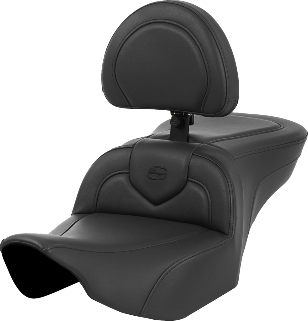 SADDLEMEN Roadsofa* Seat - with Backrest - Black Stitching - FL '23-'24 823-07-187BR