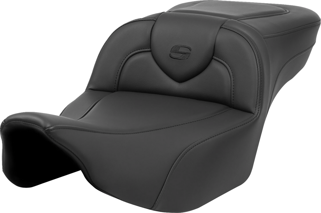 SADDLEMEN Roadsofa* Extended Reach Seat - Black Stitch - without Backrest - FL '23-'24 823-07-188 - Team Dream Rides