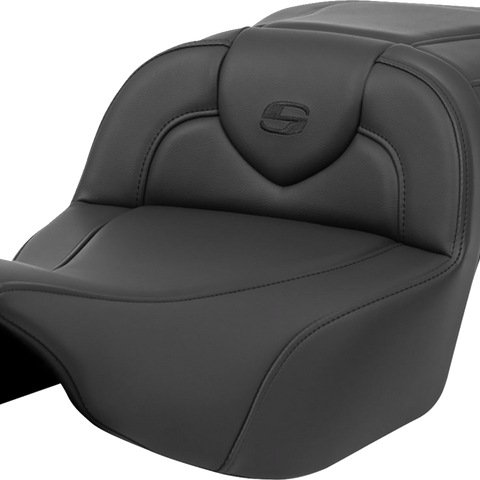 SADDLEMEN Roadsofa* Extended Reach Seat - Black Stitch - without Backrest - FL '23-'24 823-07-188 - Team Dream Rides