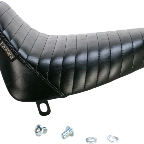 LE PERA Bare Bones Solo Seat - Pleated - Black for Softail '84-'99 - Part LN-007PT - Team Dream Rides