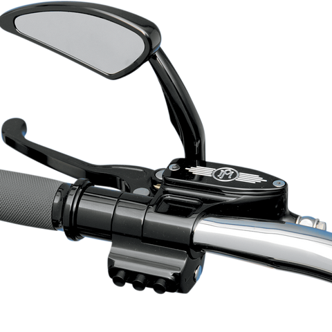 PERFORMANCE MACHINE (PM) Contour Billet Handlebar Switch - Left Side - Three Button - Hydraulic Clutch - Black 0062-2033-B