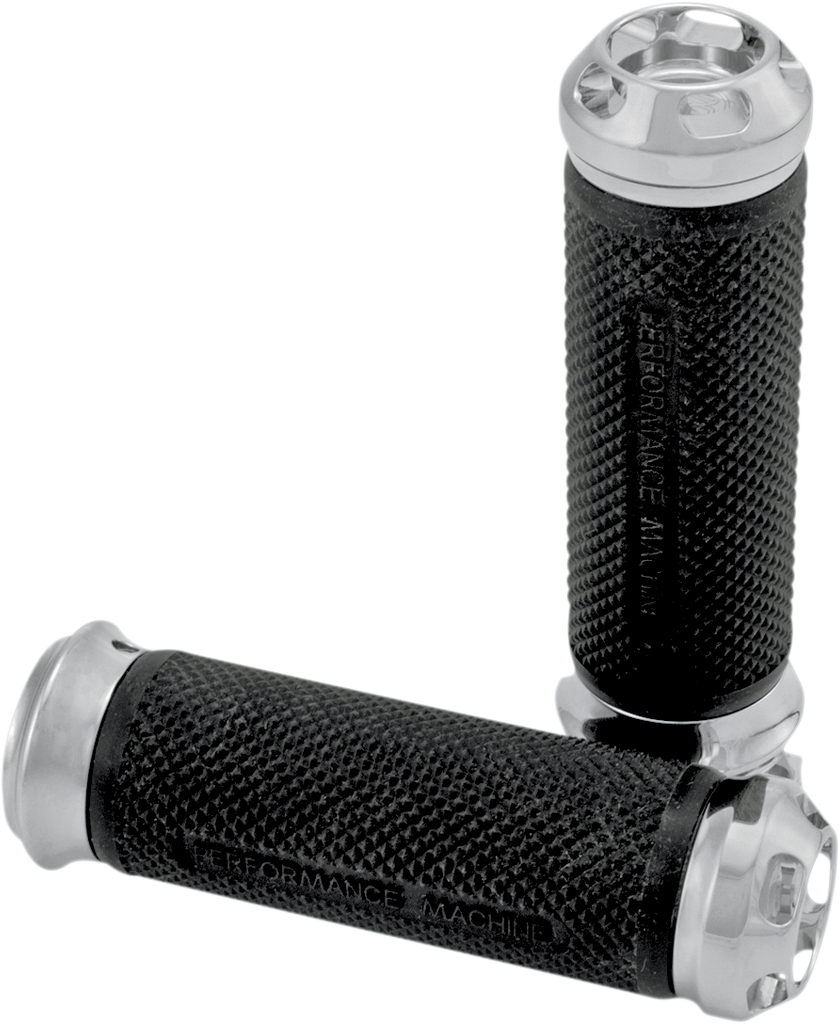 PERFORMANCE MACHINE (PM) Grips - Apex - Elite - TBW - Chrome 0063-2044-CH - Team Dream Rides