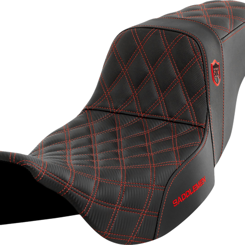 SADDLEMEN Pro Series SDC Performance Seat - without Backrest - Red Stitch - FLH/FLT '08-'23 SC80807RED - Team Dream Rides