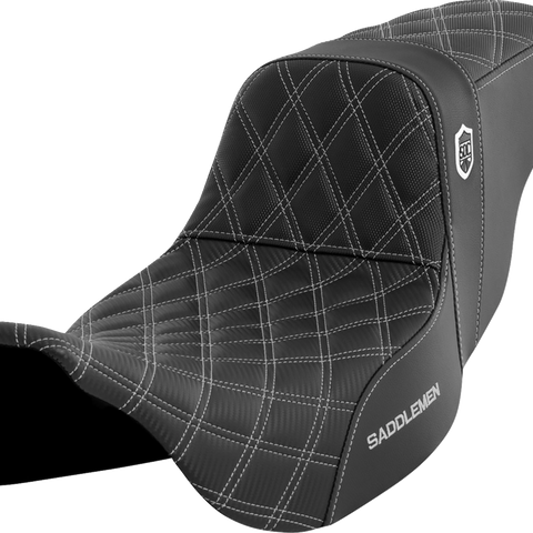 SADDLEMEN Pro Series SDC Performance Seat - without Backrest - Silver Stitch - FLH/FLT '08-'23 SC80807SIL - Team Dream Rides