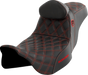 SADDLEMEN Pro Series SDC Performance Seat - with Backrest - Red Stitch - FLH/FLT '08-'23 SC80807REDRT - Team Dream Rides