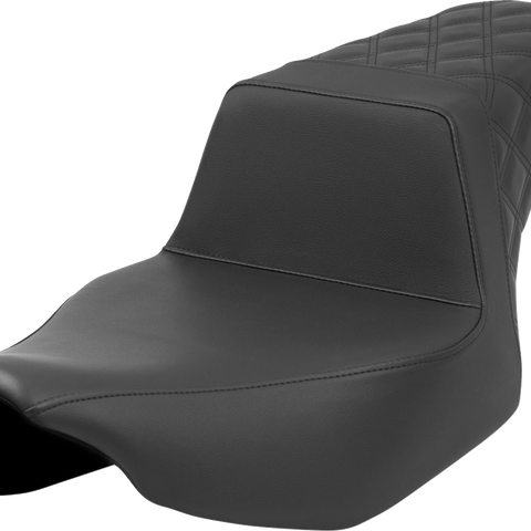 SADDLEMEN Step-Up Seat - Rear Lattice Stitch - Black - Road Glide/Street Glide 823-07-173 - Team Dream Rides