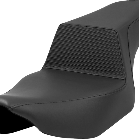 SADDLEMEN Step-Up Seat - Gripper Lumbar - Black - Extended Reach - Street Glide/Road Glide 823-07E-174 - Team Dream Rides