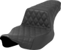 SADDLEMEN Step-Up Seat with Full Lattice Stitch for FL 2023-2024 - Black, Part 823-07E-175
