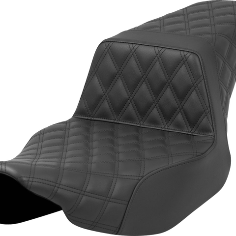 SADDLEMEN Step-Up Seat with Full Lattice Stitch for FL 2023-2024 - Black, Part 823-07E-175