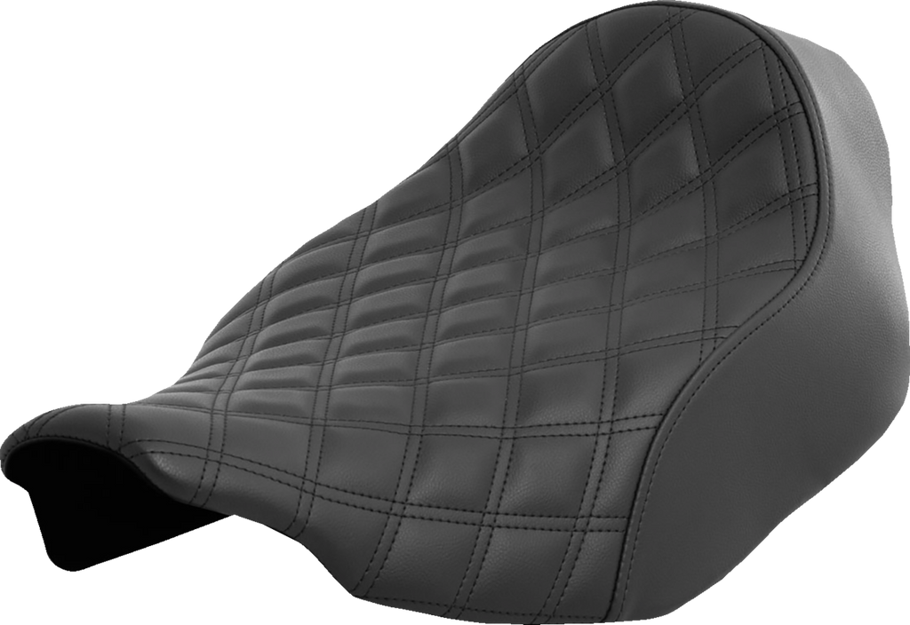 SADDLEMEN Renegade Solo Seat - Lattice Stitched - Black - FLT/FLH '23-'24 823-07-002LS