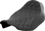 SADDLEMEN Renegade Solo Seat - Lattice Stitched - Black - FLT/FLH '23-'24 823-07-002LS