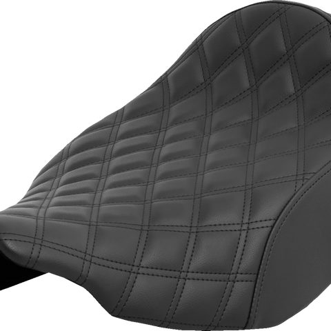 SADDLEMEN Renegade Solo Seat - Lattice Stitched - Black - FLT/FLH '23-'24 823-07-002LS