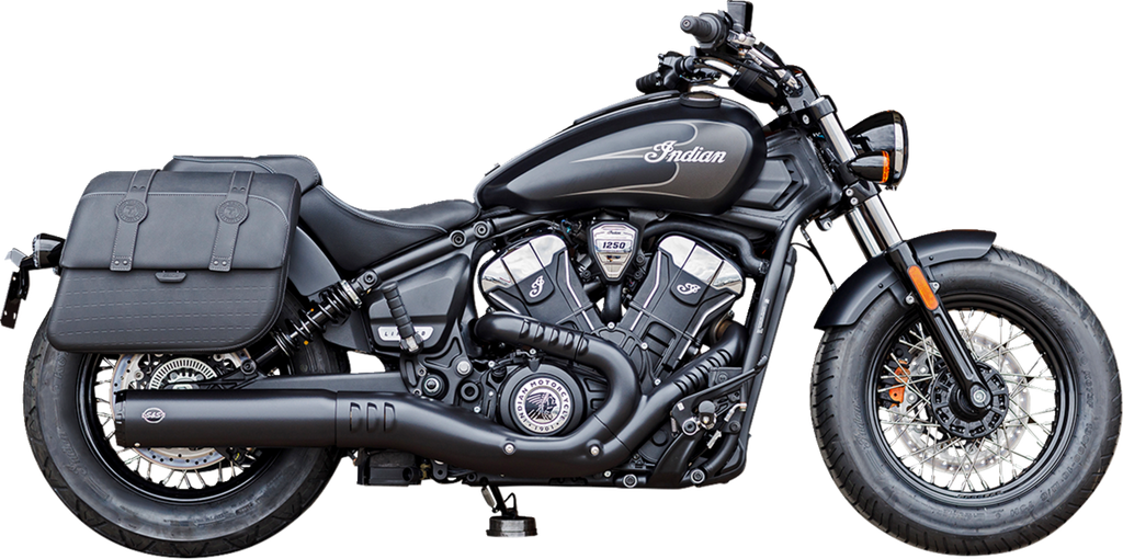 S&S CYCLE Grand National Slip-On Mufflers - Black for Harley Scout 550-1121
