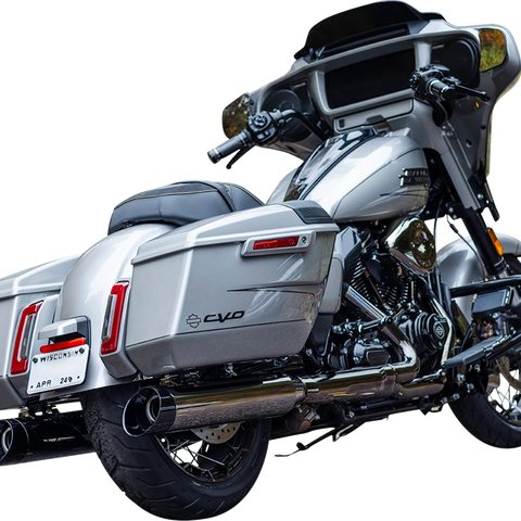 S&S Cycle 4-1/2 Inch MK45 Performance Slip-On Mufflers Lava Chrome 550-1113