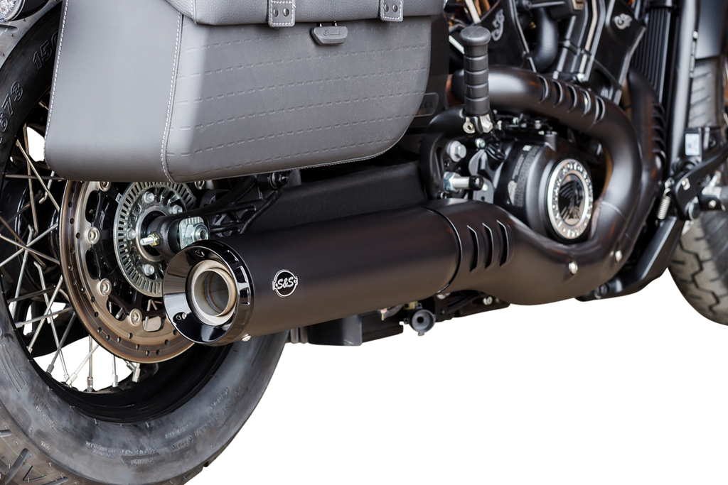 S&S CYCLE Grand National Slip-On Mufflers - Black for Harley Scout 550-1121