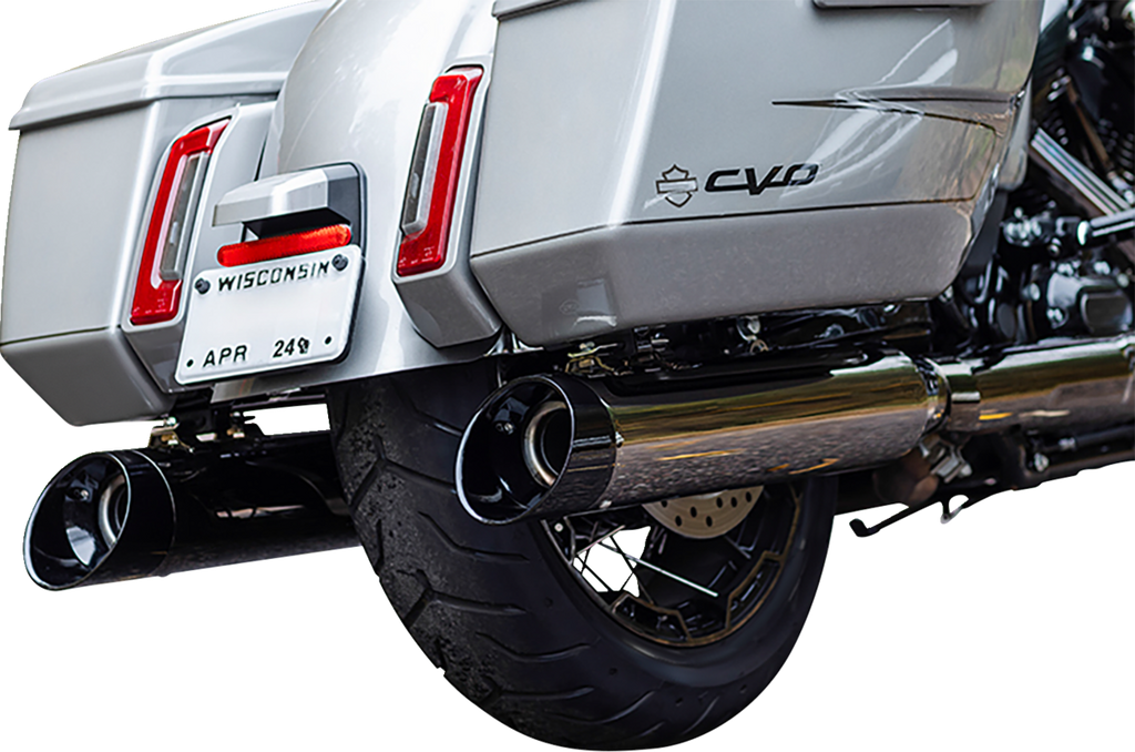 S&S Cycle 4-1/2 Inch MK45 Performance Slip-On Mufflers Lava Chrome 550-1113
