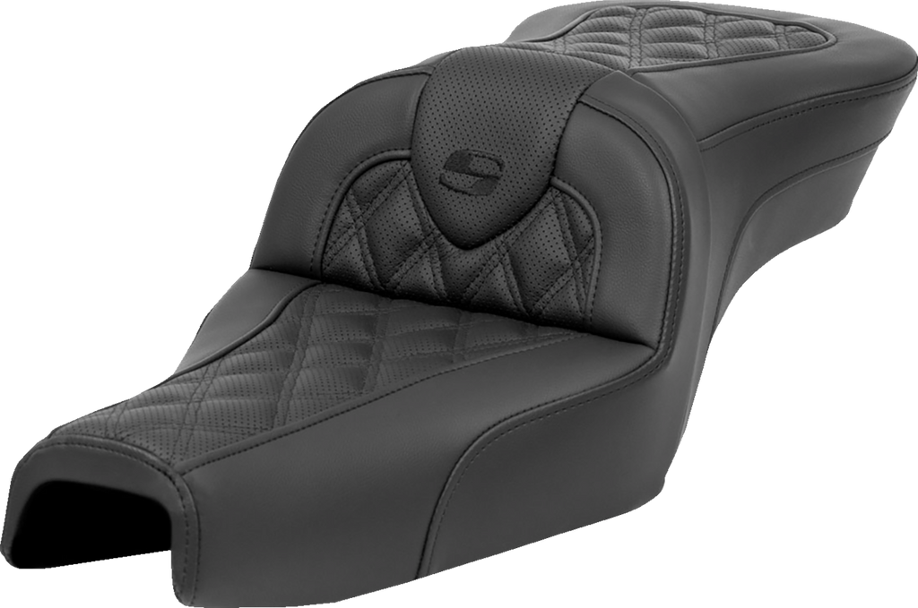 SADDLEMEN Roadsofa* Seat - without Backrest - Lattice Stitch - XL '04-'22 807-03-182