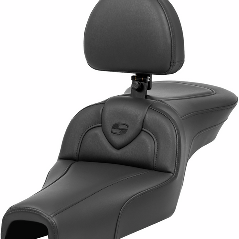 SADDLEMEN Roadsofa* Seat - with Backrest - Black - XL '04-'22 807-03-187BR - Team Dream Rides